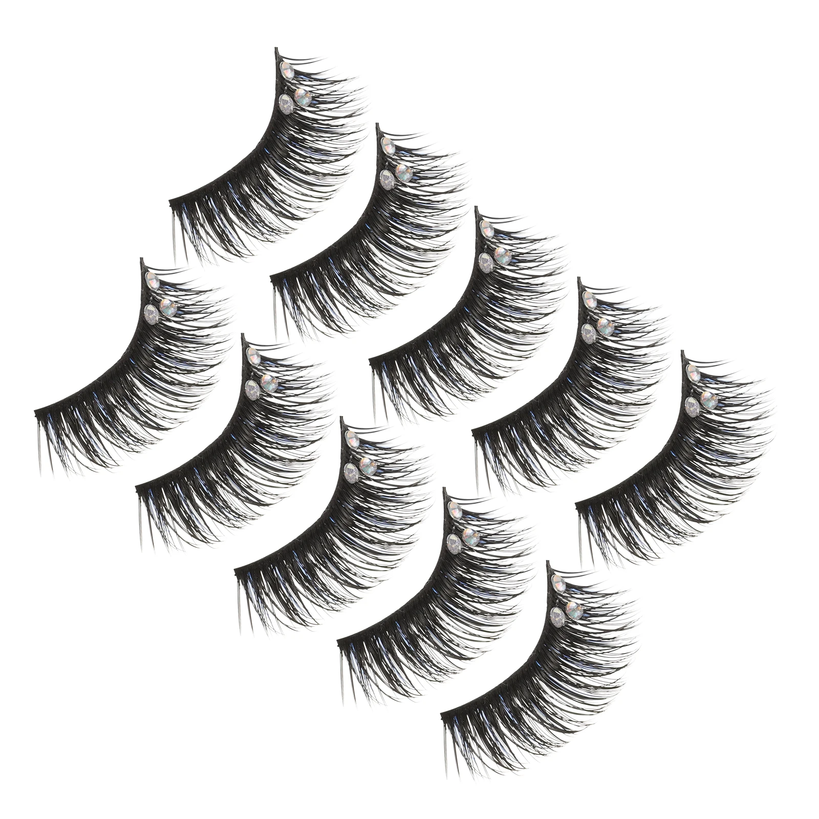

5 Pairs False Eyelashes Natural Lightweight Individual Fake Lashes For Women Makeup Accessories Party Everyday Wear Fashion Eye