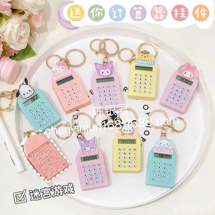 

Creative Sanrio Mini Calculator Maze Game Hello Kitty Cinnamoroll Anime Pachacco Keychain Backpack Pendant Girls Birthday Gift