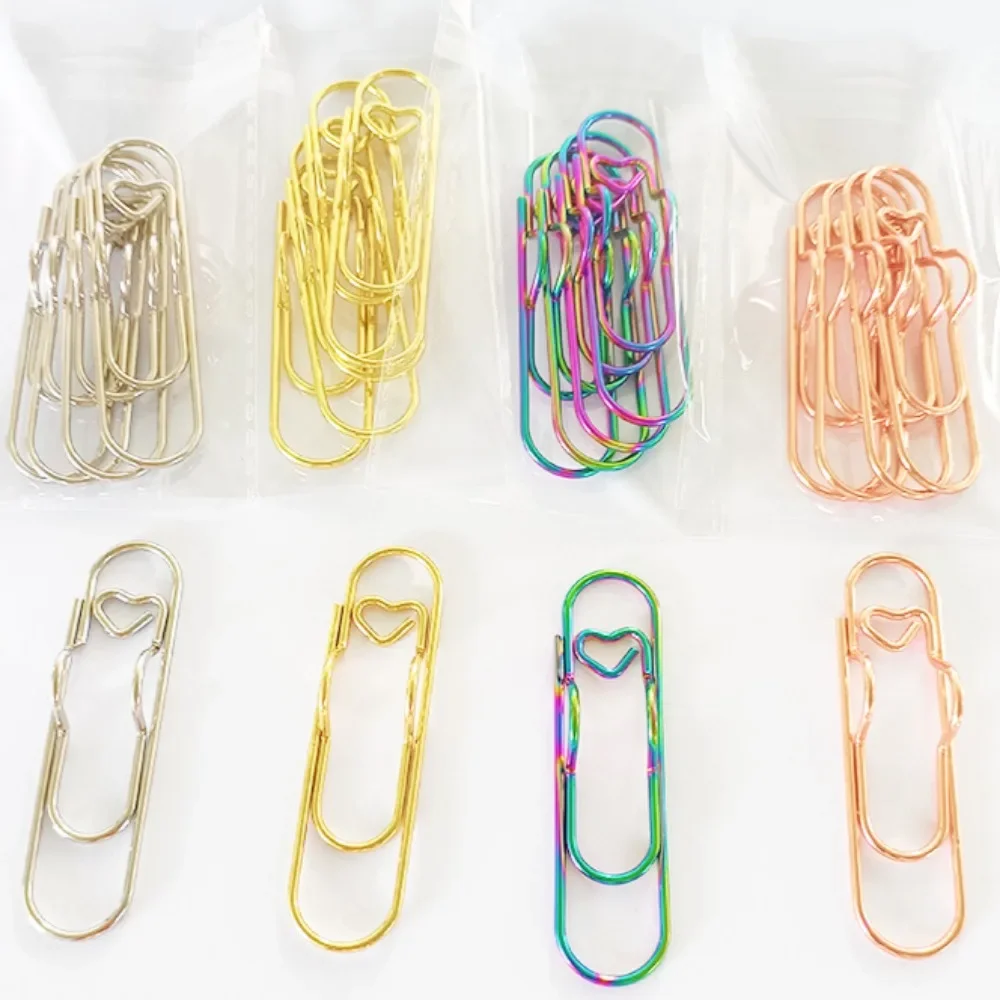 5/3/1PCS Multi-functional Metal Paper Clips with Pen Holder Binder Clips School Office Learning Supplies Stationery