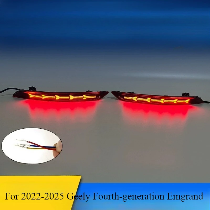 

For 2022-2025 Geely Fourth-generation Emgrand Rear Bar Lamp Modified LED Streamer Steering Rear Fog Light Brake Tail Light