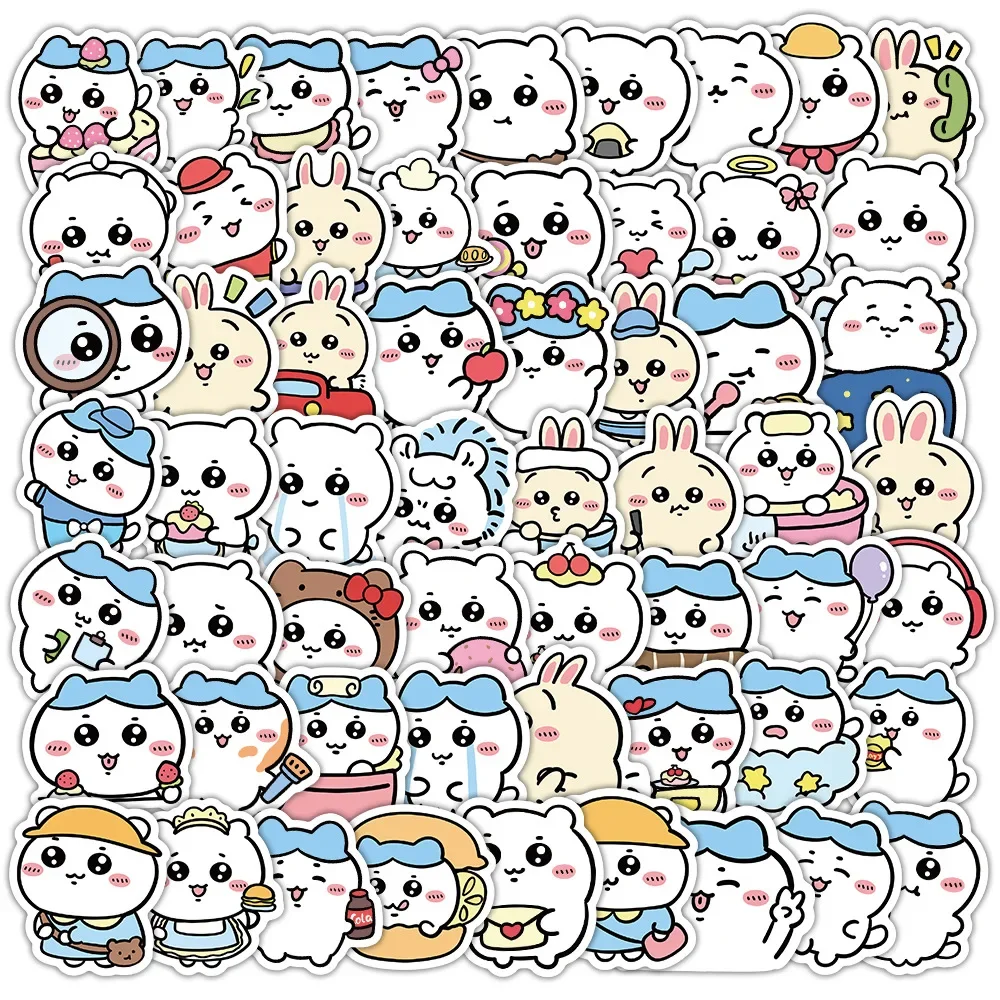 DIY Account Decoration Stickers Hachiware Chiikawa Stickers Cartoon Personalized Mobile Refrigerator Stickers