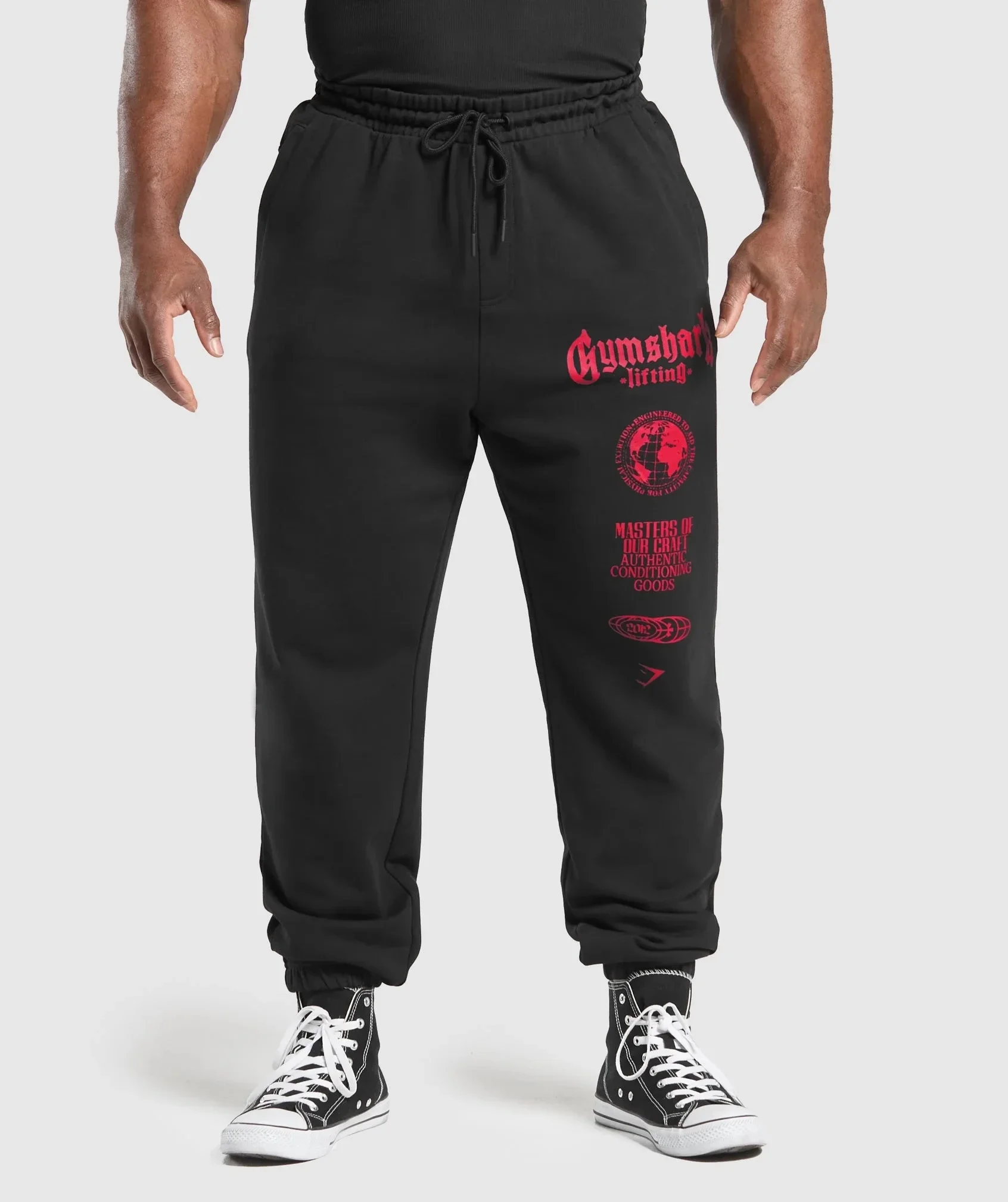 

American street hip hop letter pattern printing loose sports sweatpants fitness training trousers pure cotton