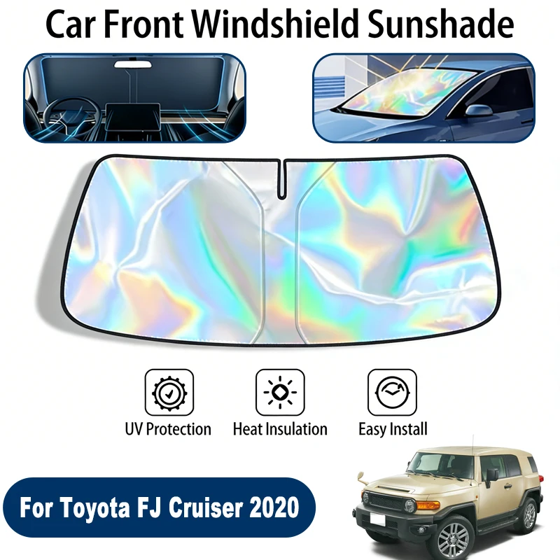 

Солнцезащитный козырек на лобовое стекло для Toyota FJ Cruiser 2020, складной, отражающий УФ-излучение, защитный чехол для переднего окна, аксессуары
