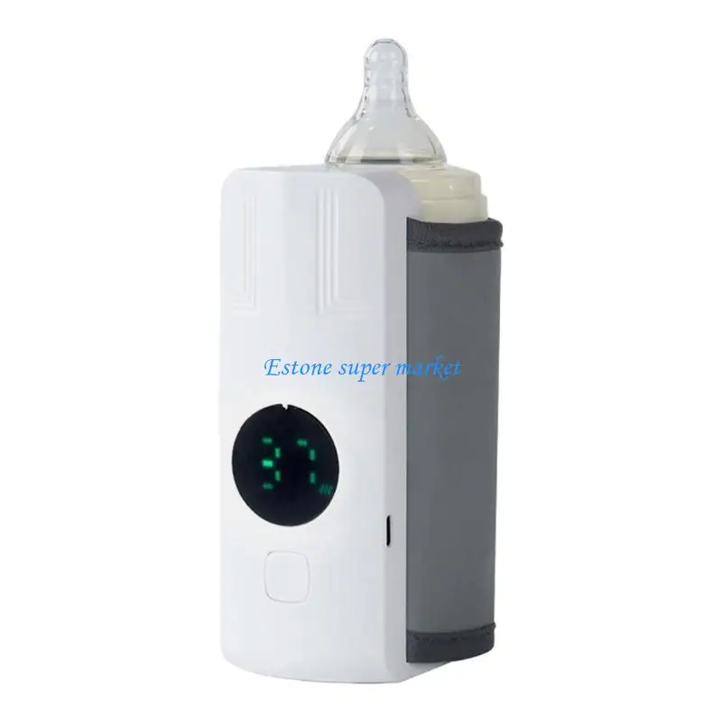 090B زجاجة الطفل دفئا درجة الحرارة قابل للتعديل USB بالطاقة دفئا سخان السفر جهاز حفظ حرارة الحليب غطاء عازل مع شاشة الكريستال