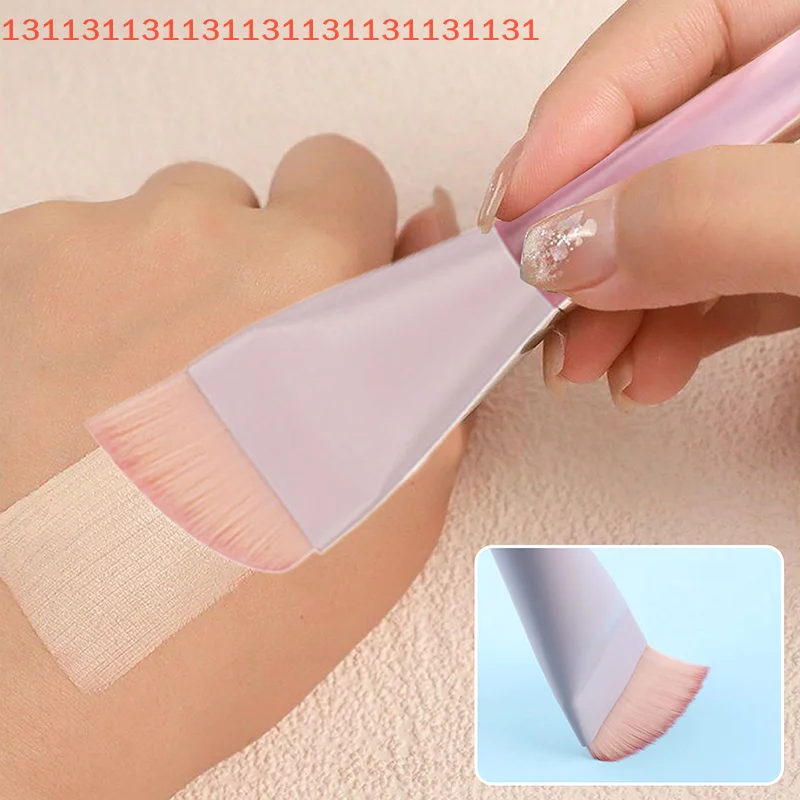 Traceless Maskenpinsel, gemischtes Creme-Make-up-Werkzeug für alle Hauttypen, Schönheits-Make-up-Pinsel, doppelköpfiger, flacher Foundation-Pinsel