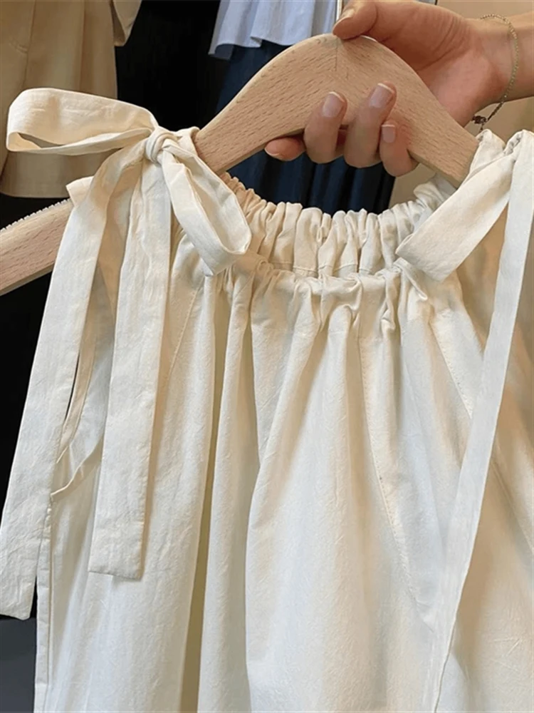 

Женский жилет с милым узлом, свободный летний плиссированный топ Pure Desire, круглый кукольный топ, корейский прямой крой