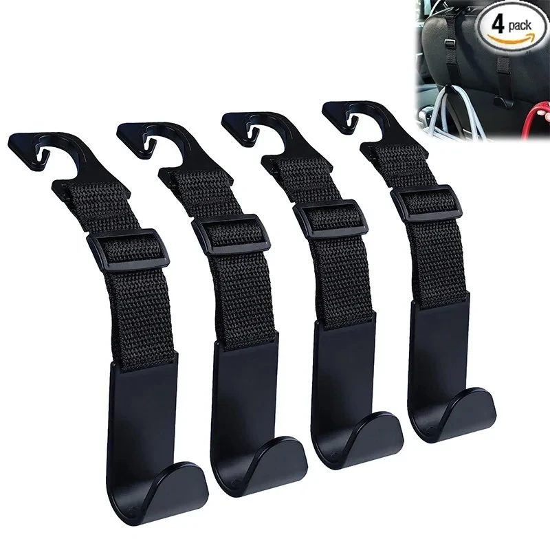 Multifunctional Adjustable Car Seat Headrest Webbing Hook Small Storage Hook Hanger Organizer Accessory