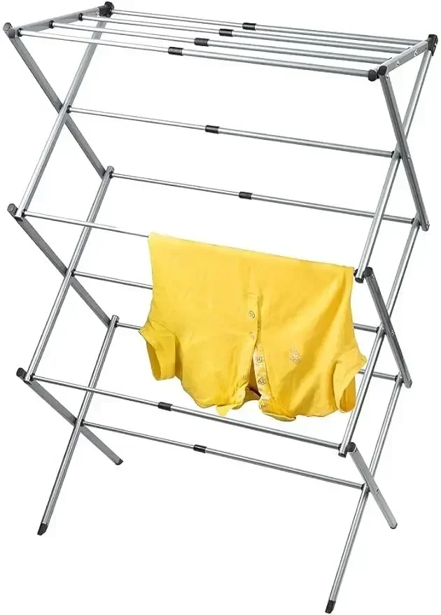 

Gobi Foldable Drying Laundry Rack, Portable Clothes Horse Made of Rustproof Steel, Extendable 17.3''- 29.5''