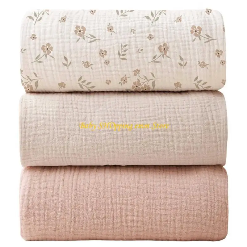 

23GD Set of 3cps Newborns Baby Blanket Cotton Bath Towel 2-Layer Receiving Blanket Kindergarten Water Absorbent Shower Cloth