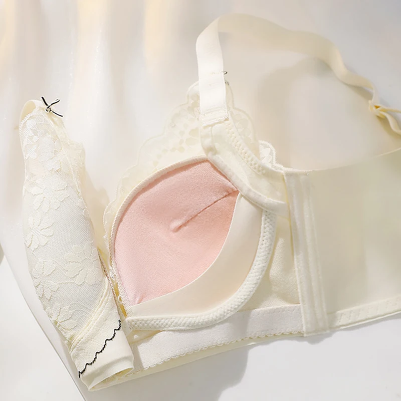 Thin Cup Breathable No Underwire Bra Gathered Anti-Sagging Wipe Chest Comfortable Small Chest Bra Soft Underwear Women