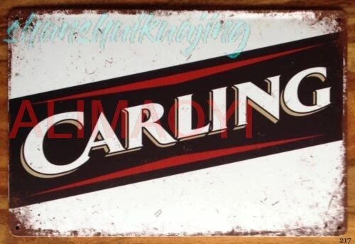 Carling Beer Lager Pin Up Advert Retro Vintage Metal Bar Pub Shed MAN CAVE SIGN sign