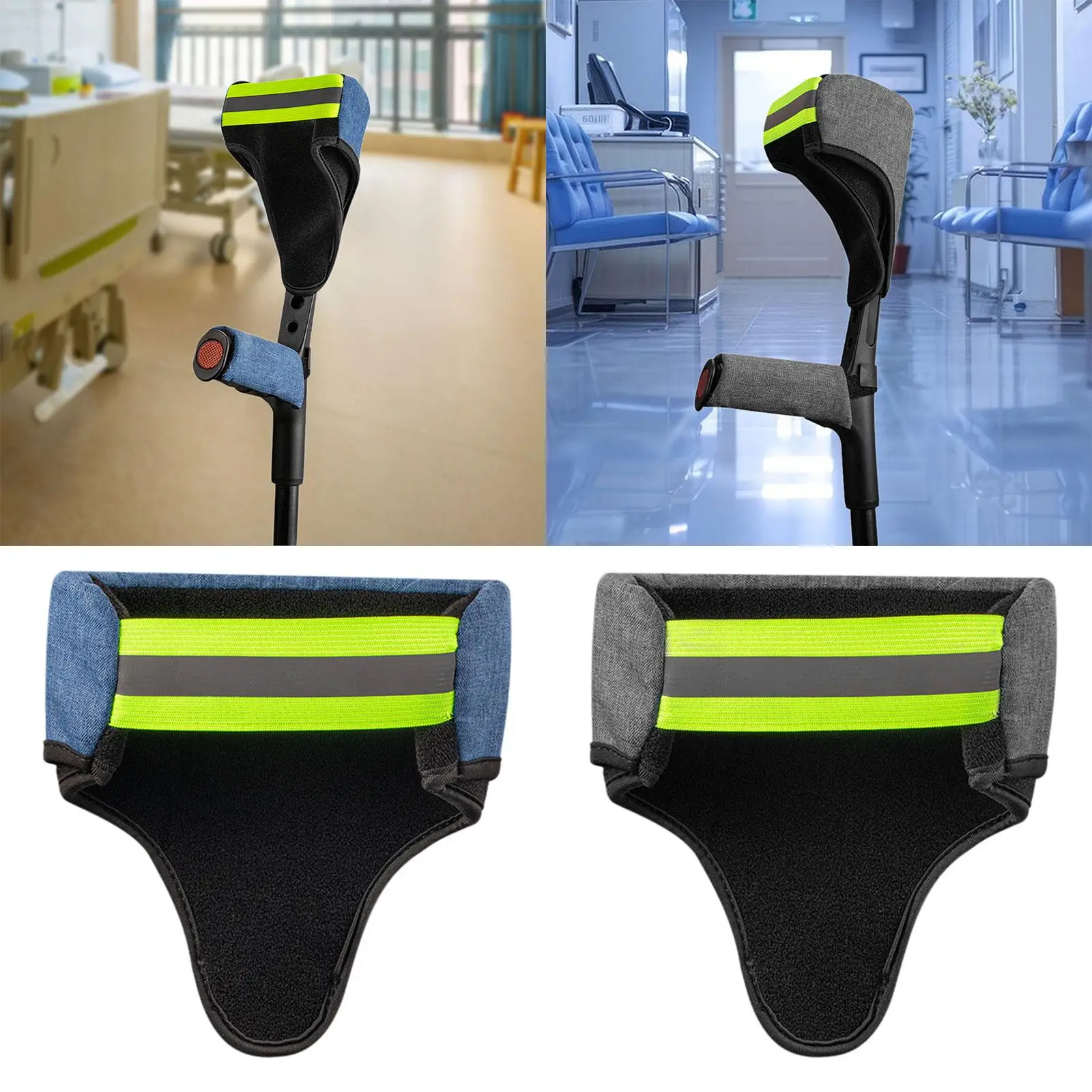 

Forearm Crutch Pads for Men and Women Walking Comfort Soft Padding Easy Installation Hand Grip Covers Forearm Crutch Covers