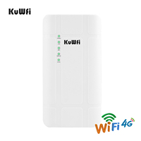 KuWFi Waterproof Outdoor 300Mbps Wifi Router  4G LTE Routers 3G/4G SIM Card Router Modem for IP Camera/Outside WiFi Coverage