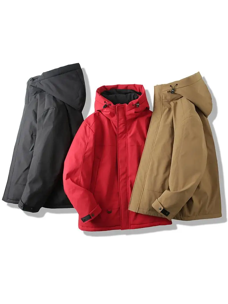 

Winter New Arrival Men's Casual Outdoor down Jaet Du down Hooded Warmth Windproof Water-resistant Polyester Fiber Modern ...