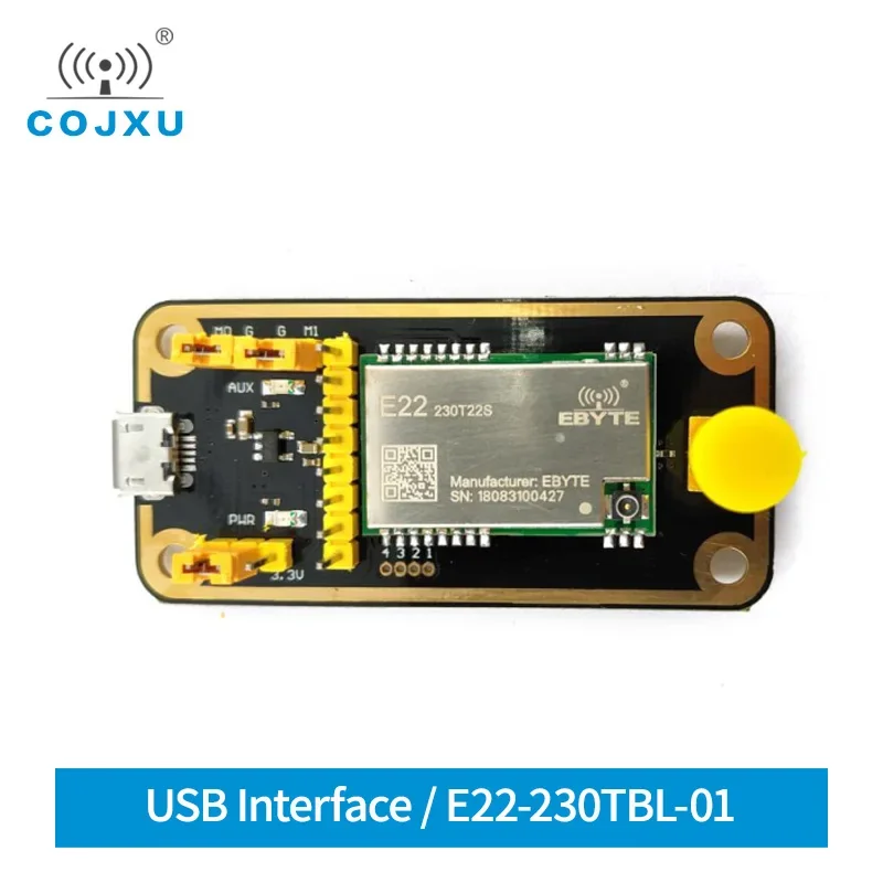 

USB to TTL Test Board Set Kit 22dBm 230MHz FEC IoT Wireless Transceiver Module E22-230TBL-01