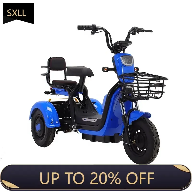 

SXLL 500 Вт 800 Вт бесщеточный двигатель электрический трехколесный велосипед трехколесный взрослый пассажирский 2-местный электрический трехколесный велосипед