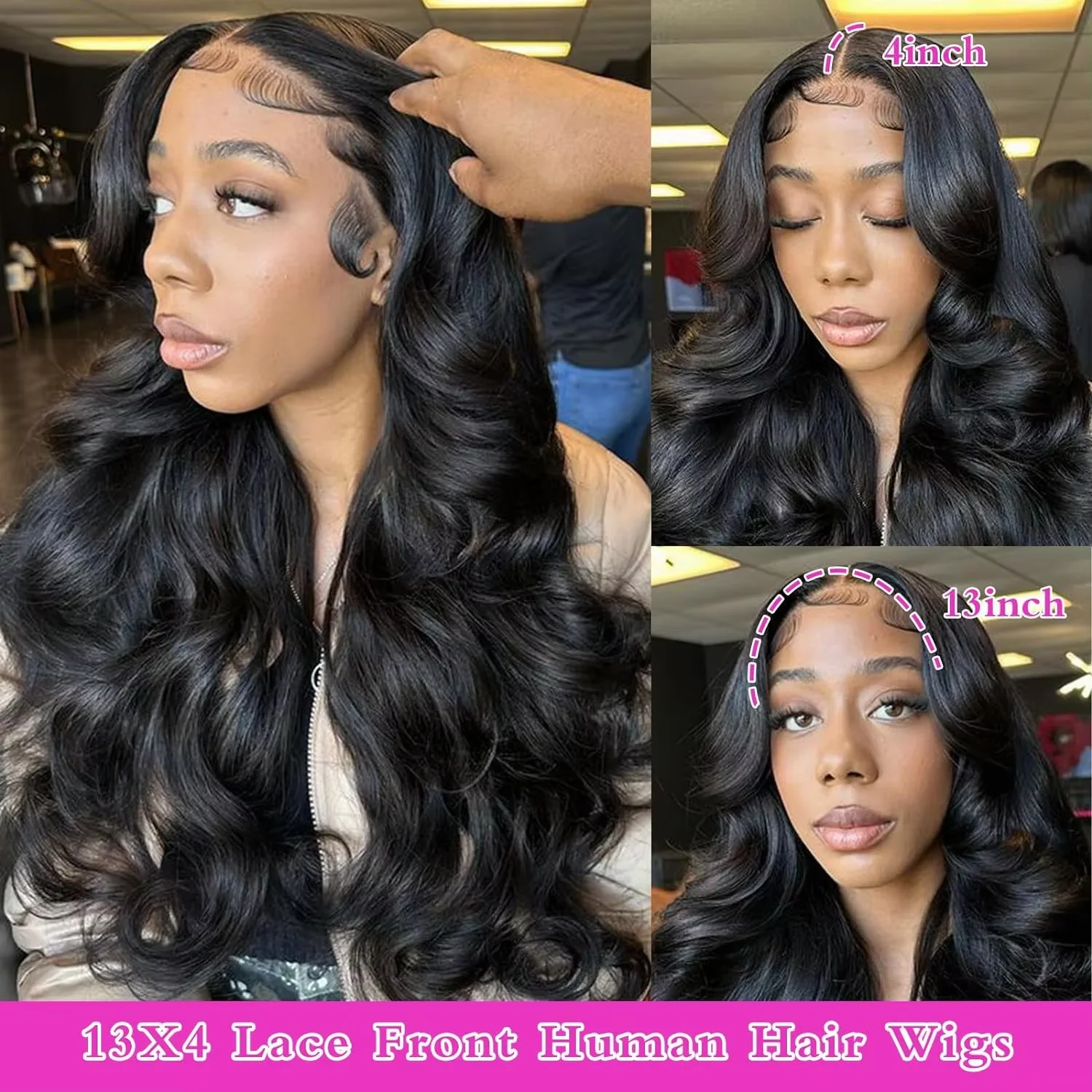 38 بوصة Hd شعر مستعار دانتيل 13x6 شعر الإنسان الجسم موجة الدانتيل شعر مستعار أمامي 13x4 موجة فضفاضة الدانتيل الباروكة الأمامية غلويليس خصلات الشعر المستعار الإنسان 100%