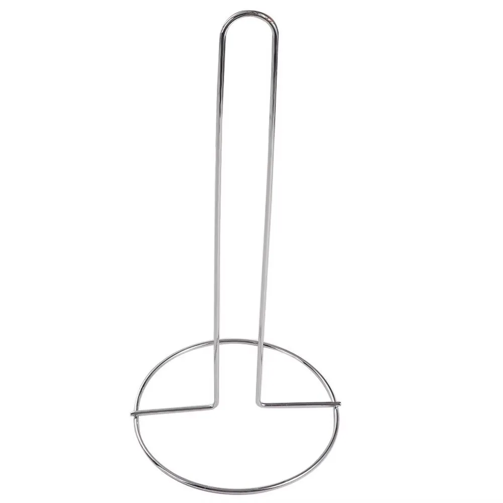 1Pcs One-handed Tear Roll Paper Towel Holder Vertical Free Standing Tissue Stand Black/Silver Kitchen Storage Accessories