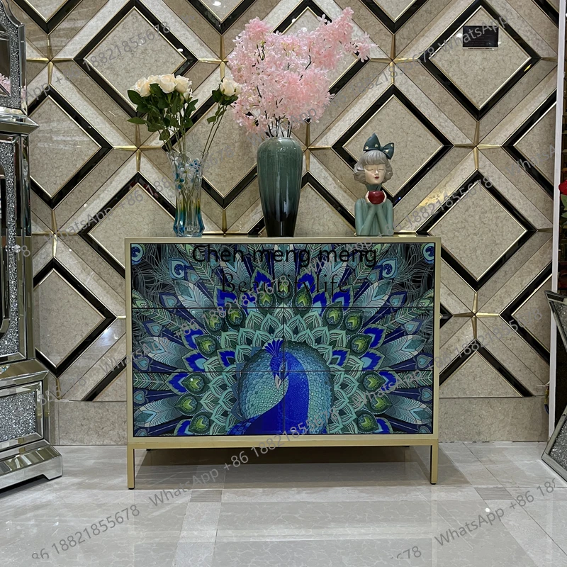 

Light luxury five or six chest cabinets solid wood storage cabinets bedroom lockers living room partitions