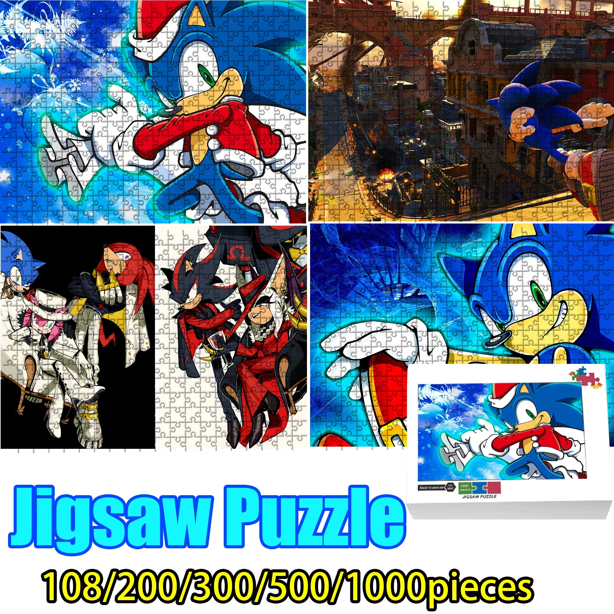 

Деревянный пазл Sonic, 108/200/300/500/1000 элементов, подарок для снятия стресса для взрослых фанатов, высокое качество