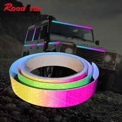 Roadstar Multi-Size Regenboog Prismatische Pvc Reflecterende Tape Waarschuwing Auto Sticker Voor Verkeersveiligheid RS-6490-QIC