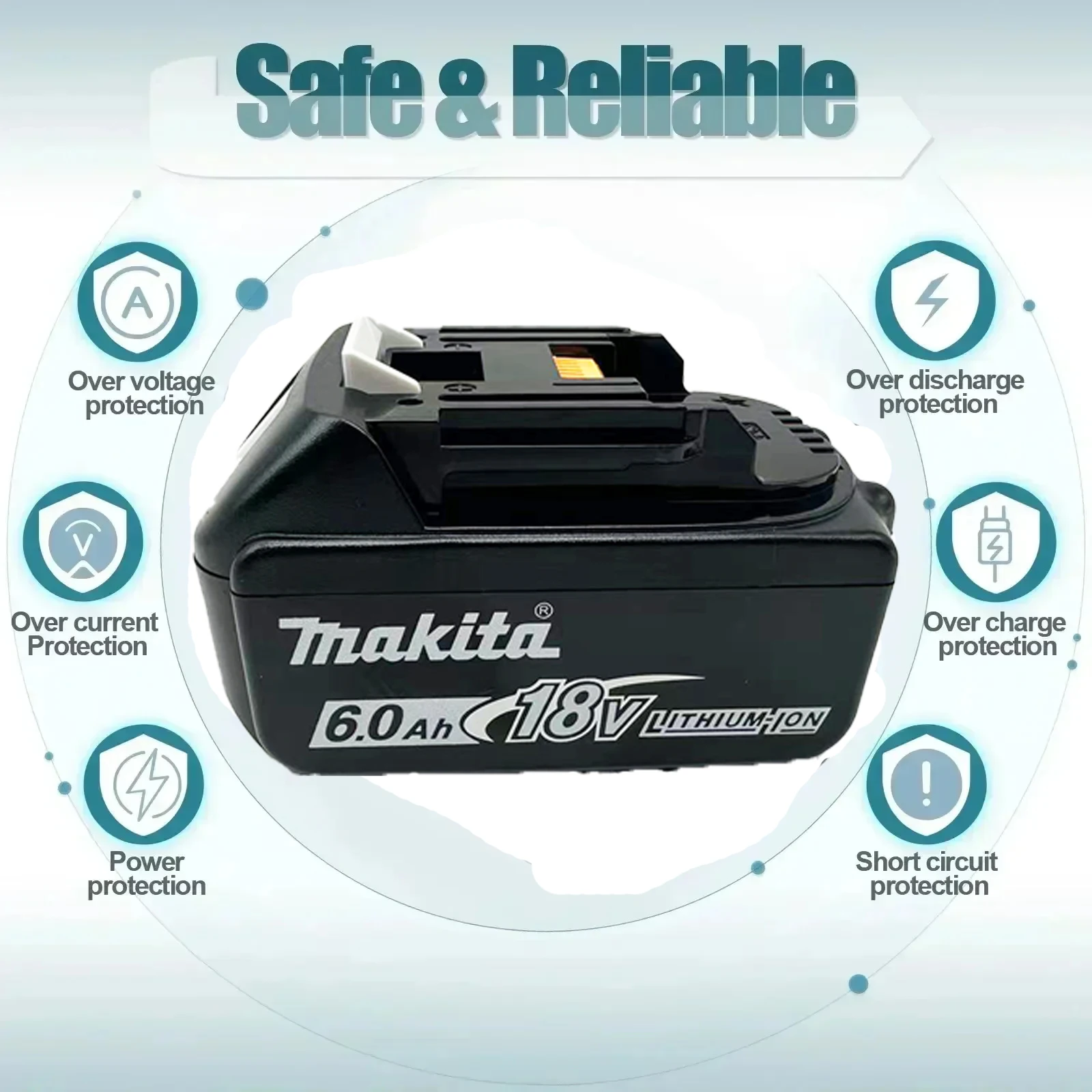 Makita 18V 6.0Ah Rechargeable Battery  Makita 18V BL1830 BL1830B BL1840 BL1840B BL1850 BL1850B Power Tools