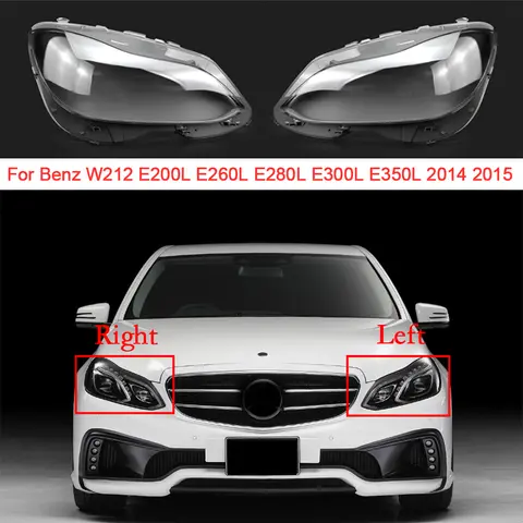 자동차 헤드라이트 유리, 투명 전등갓, 자동차 액세서리, 벤츠 W212 E200L E260L E280L E300L E350L 2014 2015 렌즈 커버