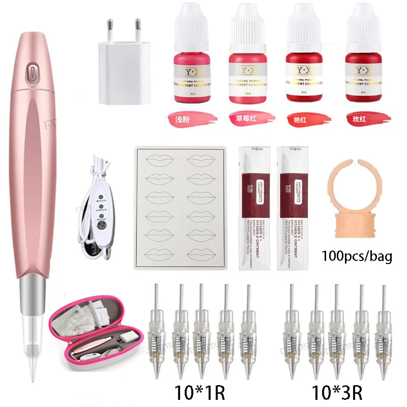 

Tattoo Kit Permanent Makeup Machine Kit Microshading Professional PMU Machine Tattoo Pen Set for Eyebrow Eyeliner Lip Tattooist