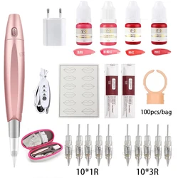 Tattoo Kit Permanent Makeup Machine Kit Microshading Professional PMU Machine Tattoo Pen Set for Eyebrow Eyeliner Lip Tattooist