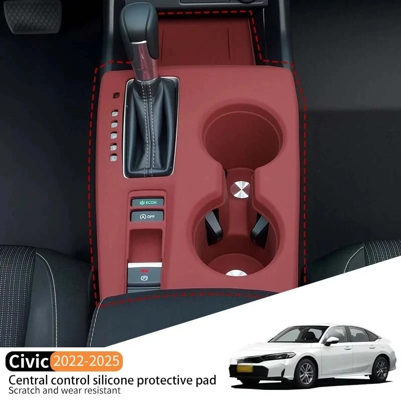 

Car Central Control LHD Silicone Protector For Civic 11th 2022-2025 Pad Interior Scratch Wear resistant Cover Dustproof