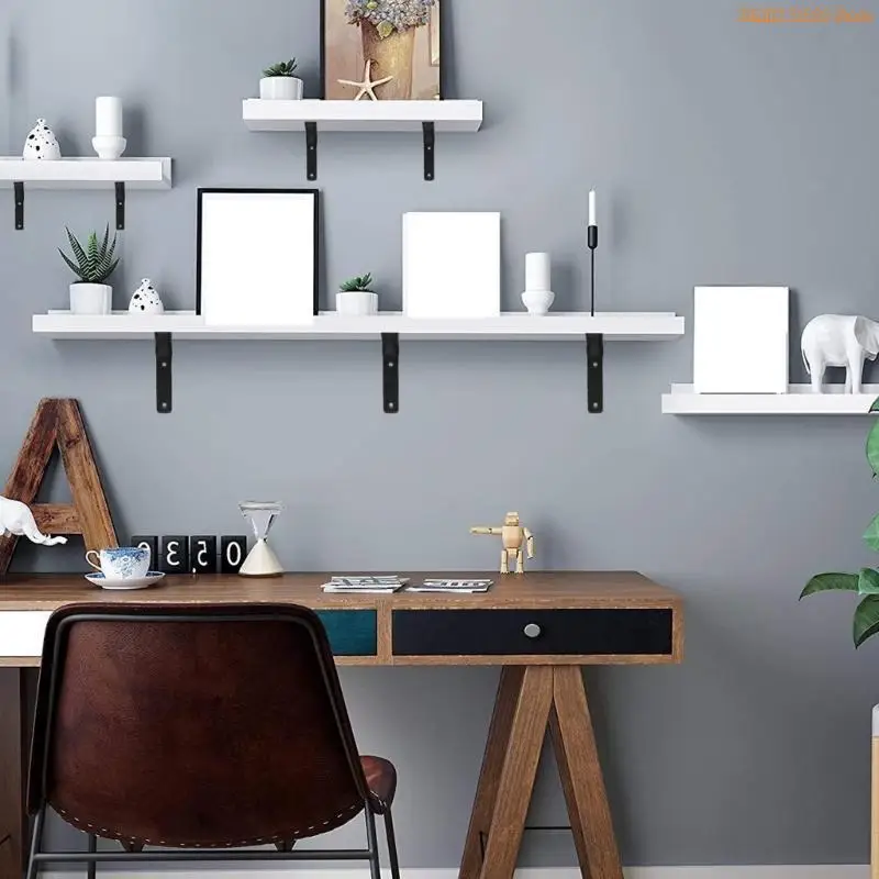Pacote k1ae 4 suportes prateleira metal L polegadas prateleira parede pesada polegadas suportes
