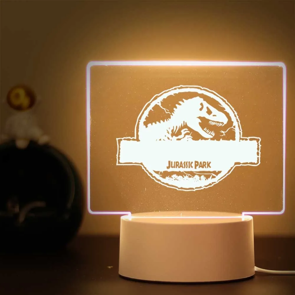 Jurassic Dinosaur 3D Night Lights For Kids Bedroom Decor Boys Girls Birthday Gift