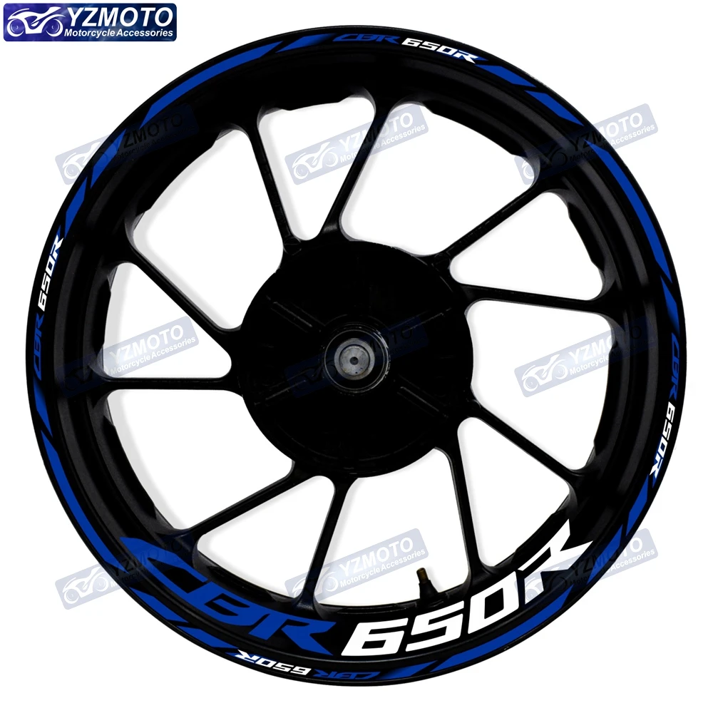 

For HONDA CBR650R CBR 650R Motorcycle Front And Rear 17 Inch Wheel Hub Sticker Decal Waterproof Reflective Rim Stickers