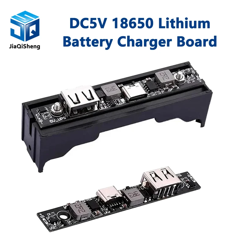 DC5V 18650 Lithium Battery Charger Board DC-DC Step Up Booster UPS Converter Charging Backup Power Supply