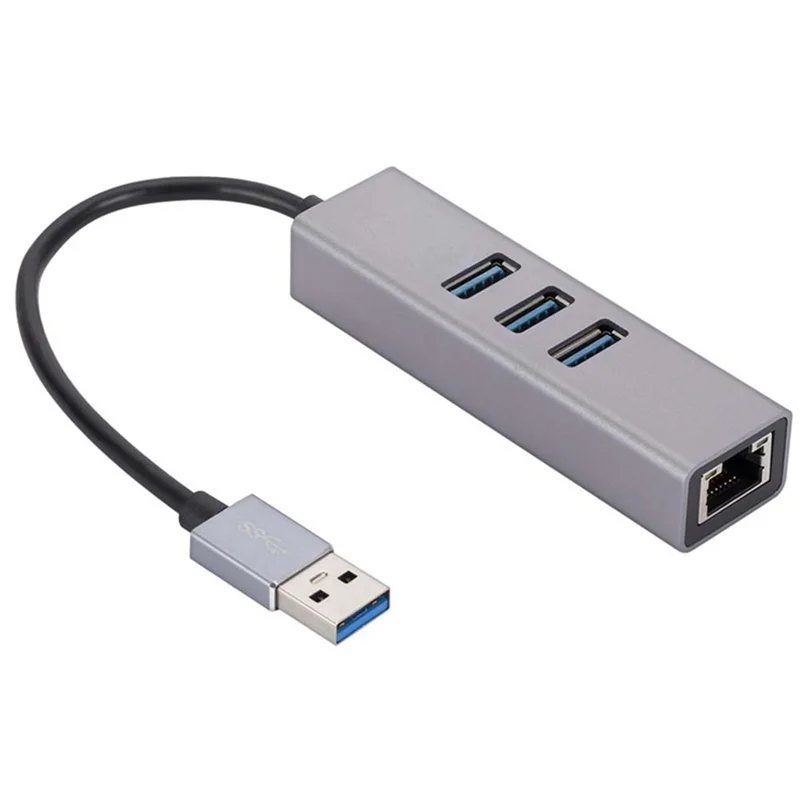 

Гигабитная сетевая карта USB из алюминиевого сплава, 3-портовый концентратор 3.0, USB-гигабитная сетевая карта RJ45, Ethernet-адаптер