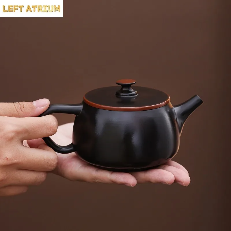 

Jianshui Clay Purple Pottery Teapot Hand Painted Antique Relief Teapot Household Teapot Kungfu Tea Set Kettle