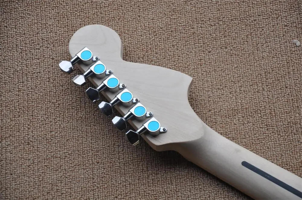 Chinese guitar factory custom ST cream color electric guitar  reversed big headstock guitar Real photos in stock 331