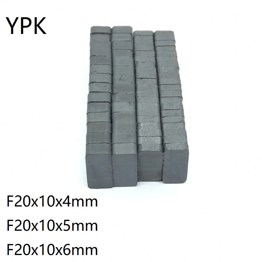 10 20 50PCS/LOT Black Ferrite Magnet 20*10*4 20*10*5 20*10*6 Strong Y30 Cuboid Permanent Magnets 20x10x4 20x10x5 20x10x6