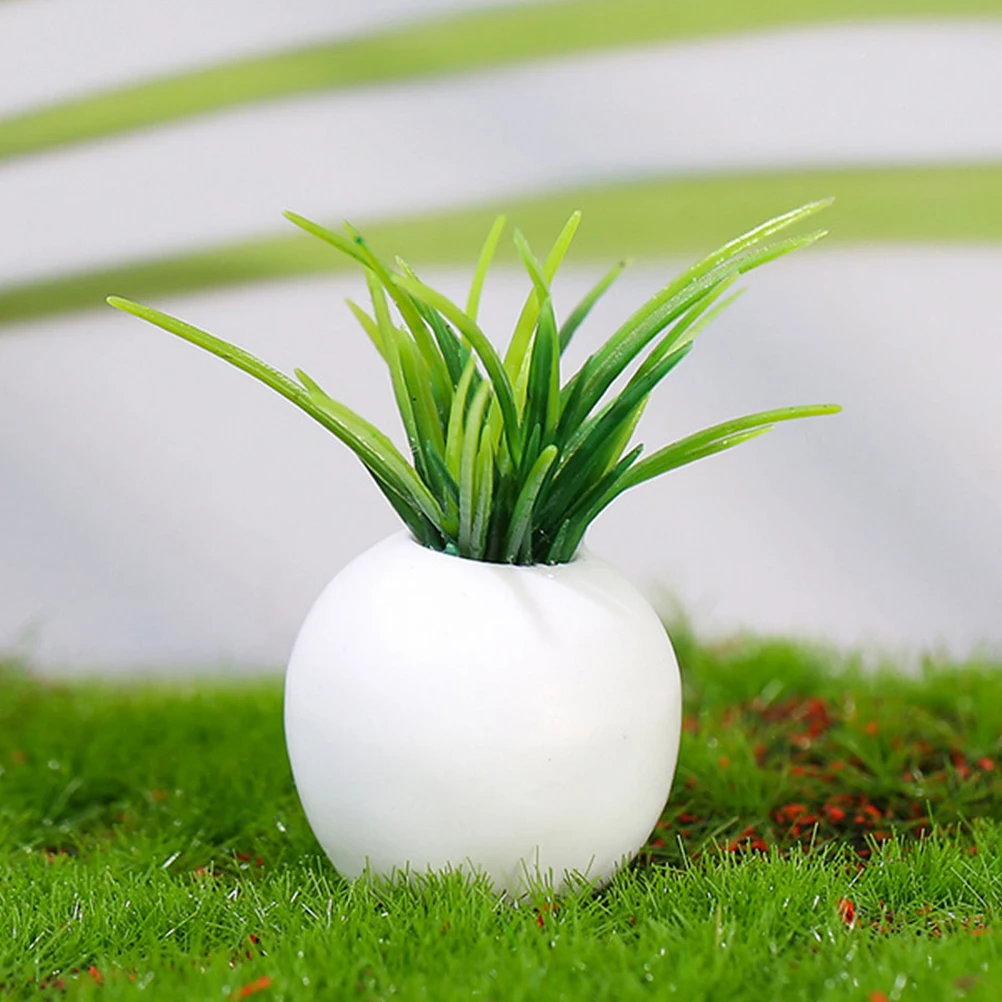 

8 Pcs Decoration Potted Succulents Simulation Bonsai Miniature Plants for Dollhouse Artificial Decorate Flowers Craft