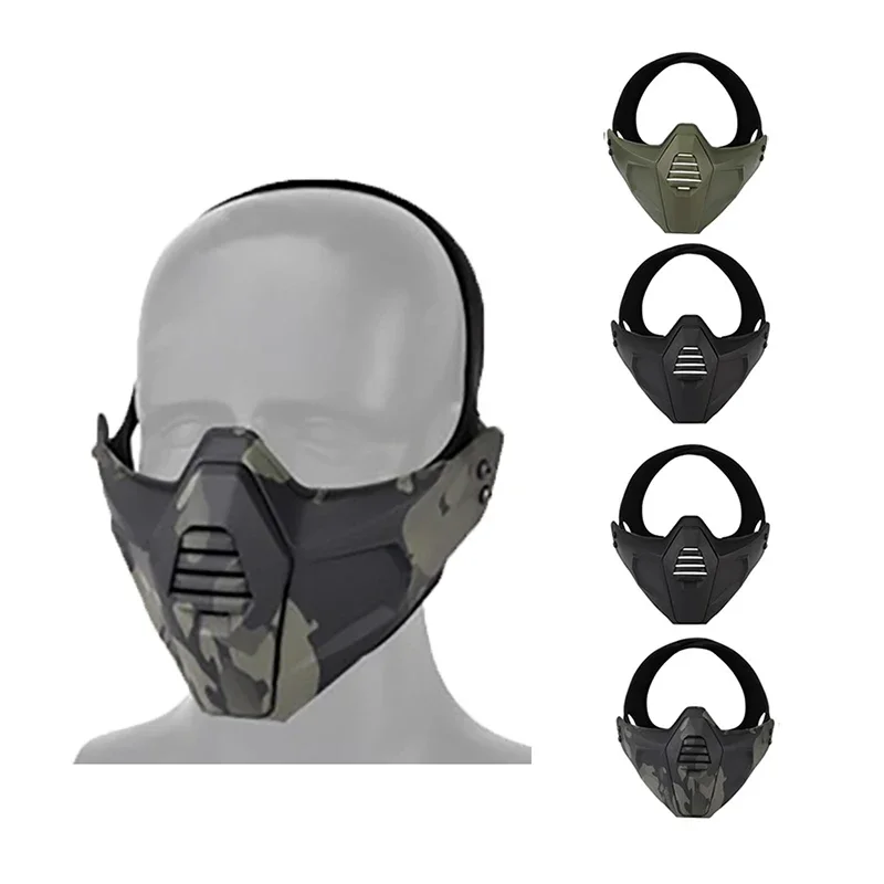 Tactical Cycling Face Mask Multidimentional Split Type Airsoft Paintball Protective Shooting Sports Accesories Outdoor Equipment