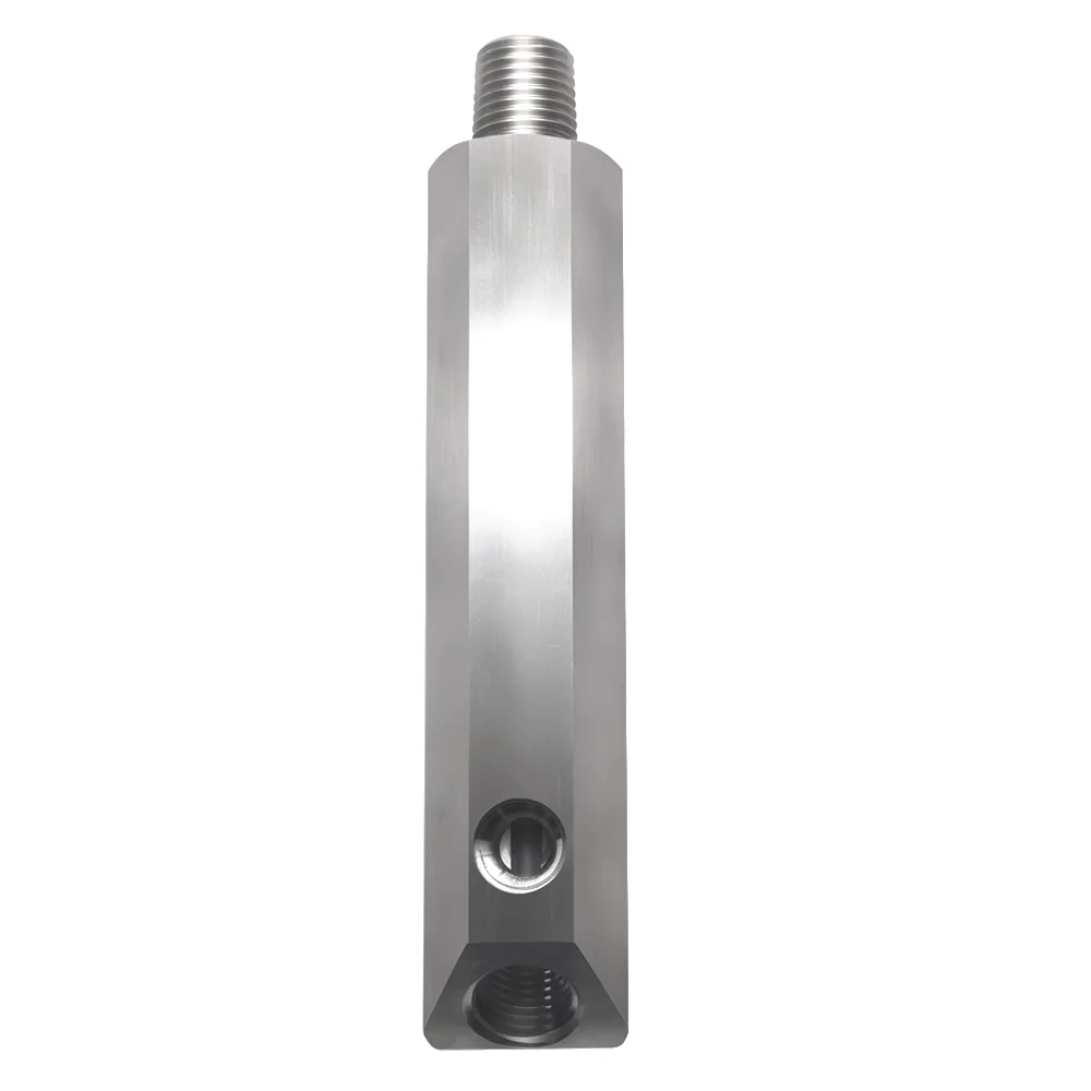 Stainless Steel Oil Pressure Sensor Adapter 1/4NPT to 1/8NPT Double Port Extension Base for Engine Car Replacement