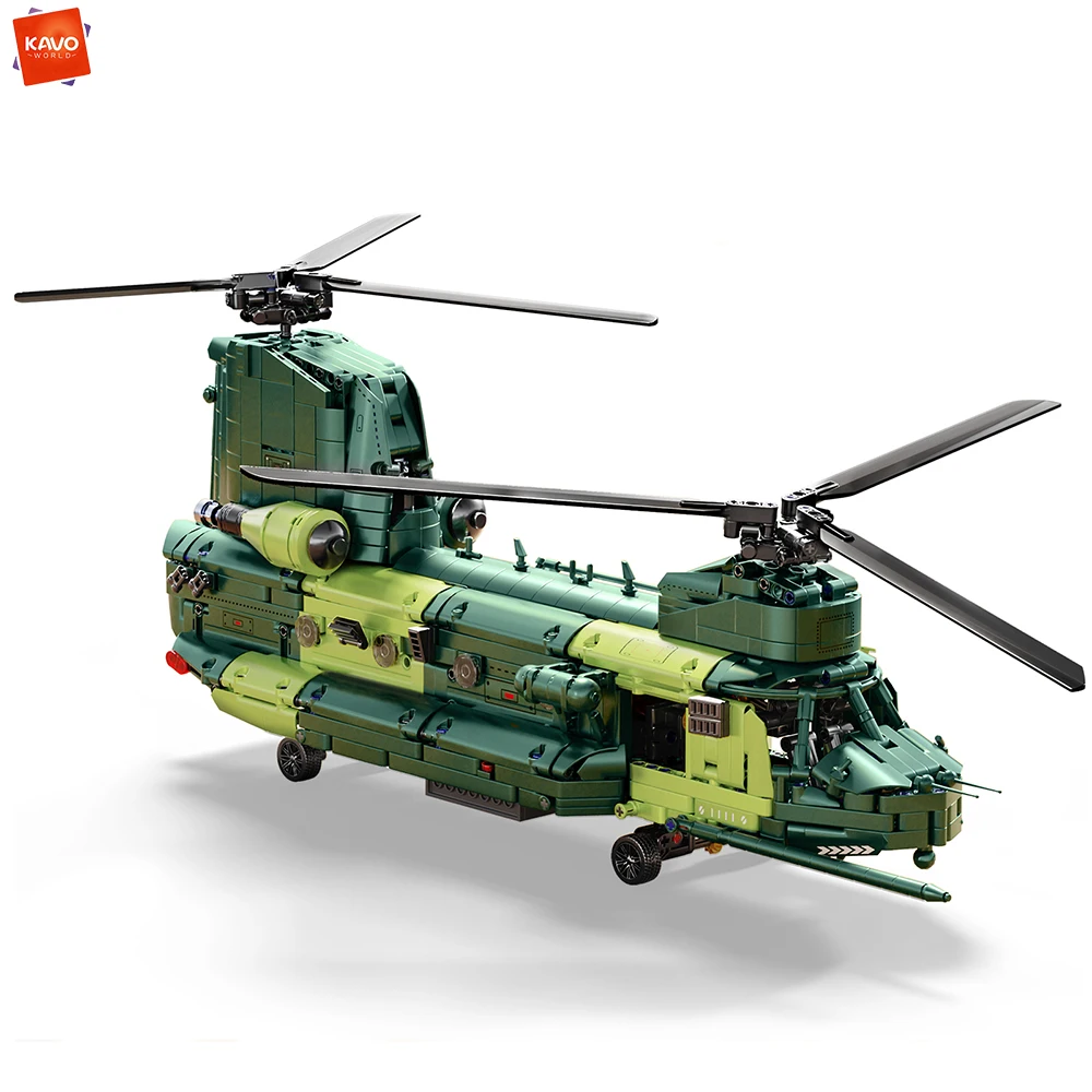 KAVOWORLD 1826PCS Helikopter Bouwstenen DIY Montage Vliegtuig Bakstenen Model Educatief Speelgoed Collectie Verjaardagscadeaus voor Volwassenen