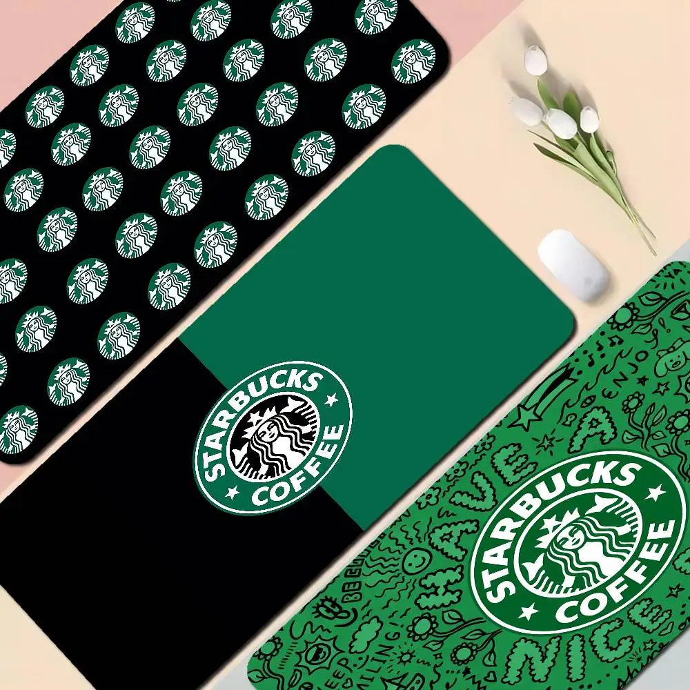 Cool S-Starbucks LOGO Rubber XXL PC Gaming Mouse Pad Gamer Desk Mats Keyboard Pad Mause Pad Muismat Desktop Mat