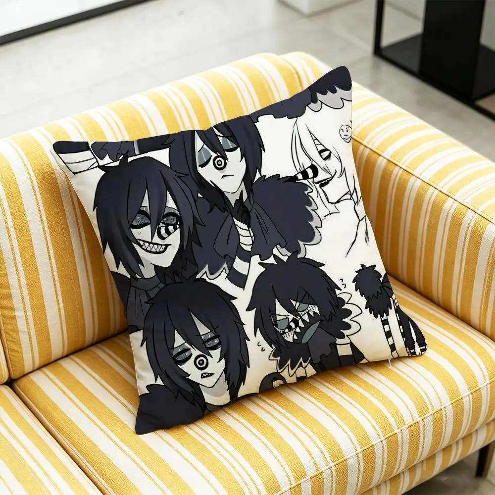 For Creepypasta Laughing Jack Throw Pillow Case 45cm 30cm 65cm 40cm Home Custom Square Pillowcase Cushion Cover