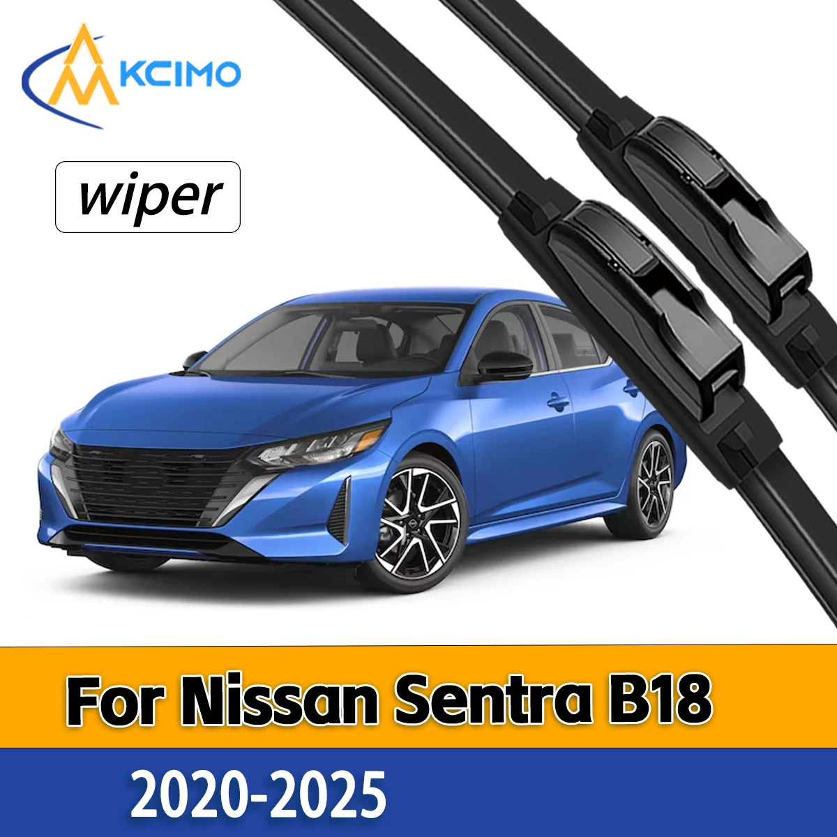 

2Pcs High Quality Rubber Wiper Blades Set Fit Nissan Sentra B18 2020-2025 Auto Front Window Windshield Wiper Replacement Kit
