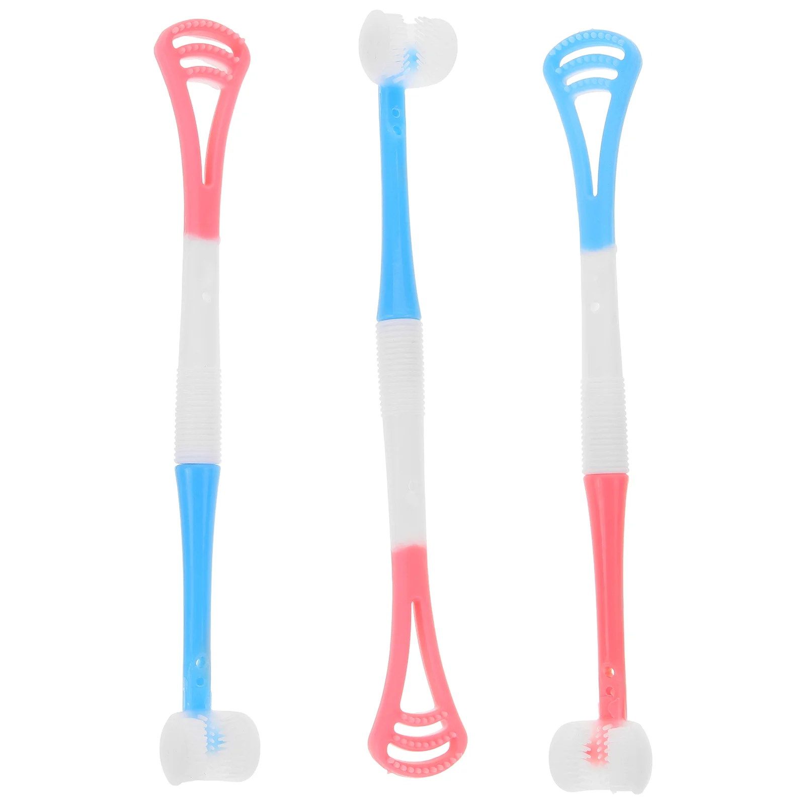 Toothbrush Baby Tongue Cleaner Tools for Kids Coating Scraper Sticker Silica Gel