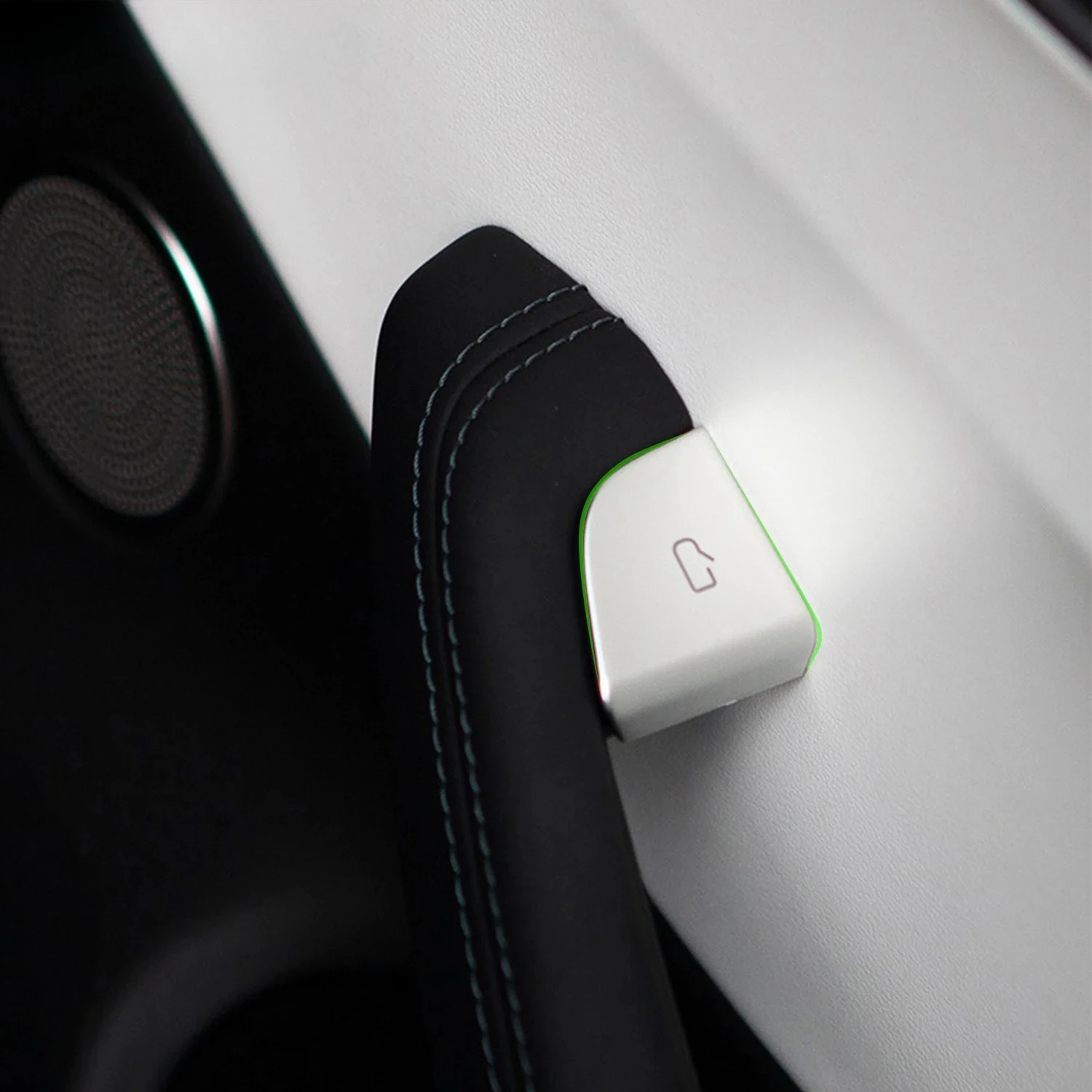 

X-T For Tesla Model Y Juniper Model 3 Highland Door Button Protector Cover Door Translucent Silver Button Patch Anti-scratch ABS