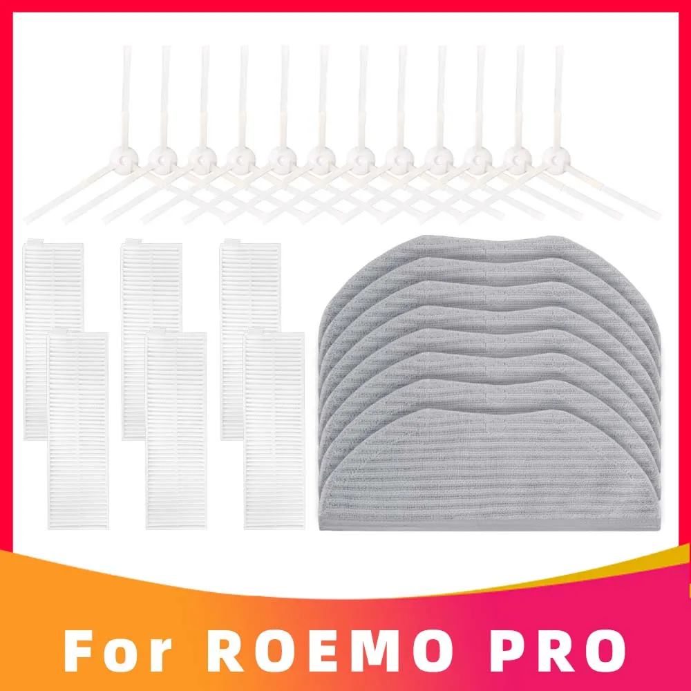 FOR ROEMO PRO Side Spin Brush Hepa Filter Mop Cloths Robotic Vacuum Spare Parts Accessary Replacement