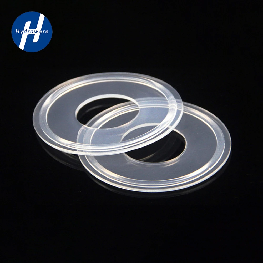 

Tri Clamp Transparent Silicon Gasket Sealing Ring Flat Washer 1/2" 3/4" 1" 1.5" 2" 3" 4" High Quality Sanitary Food Grade 5pcs