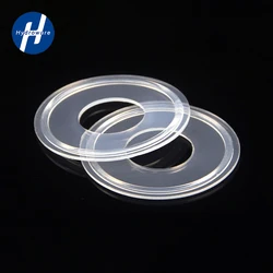 5Pcs Food Grade Transparent Silicone Gasket,Tri Clamp Sanitary Sealing Washer,Leak-Proof High Temp for Homebrew/Food Processing